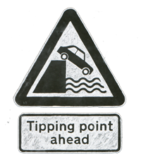 tipping point road sign image